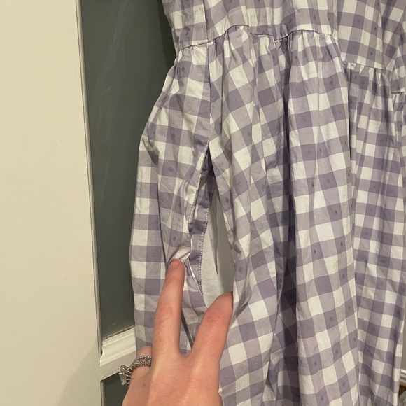 The Adeline Dress - Lilac Clip Dot Check - XS - Picture 2 of 7